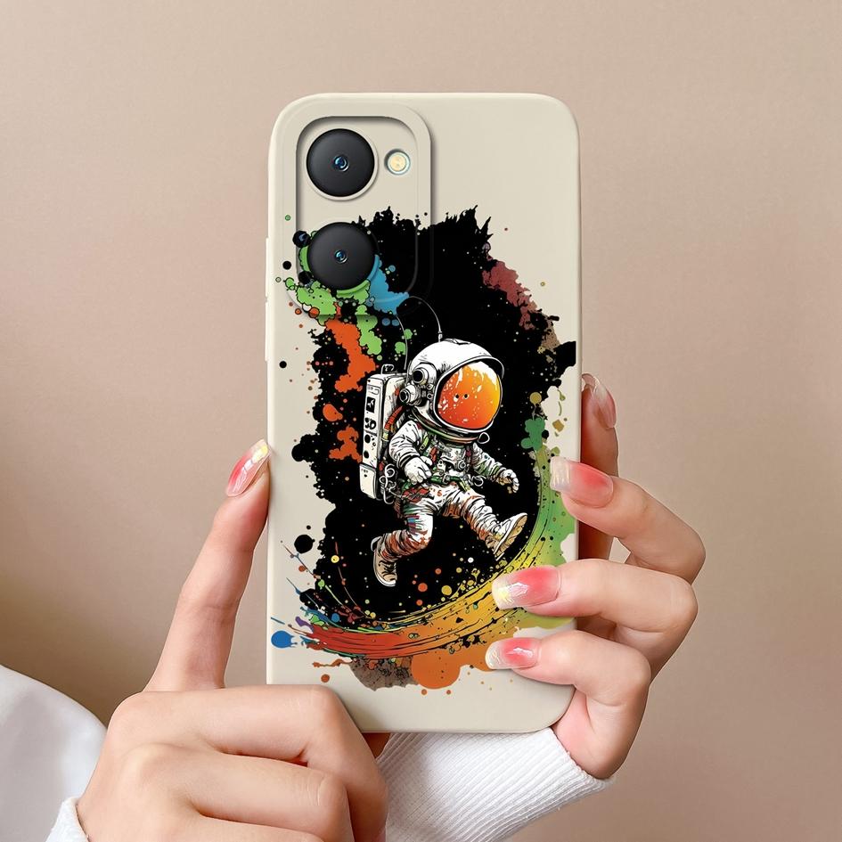 Cover Custodia Antiurto Per Vivo Y03 Y17S Y19S Y27 Y28 Y36 Y38 Y78 Plus T3 T3X 4G 5G Motivo Floreale Piccolo Silicone Morbido Protezione Fotocamera Per Vivo Capas