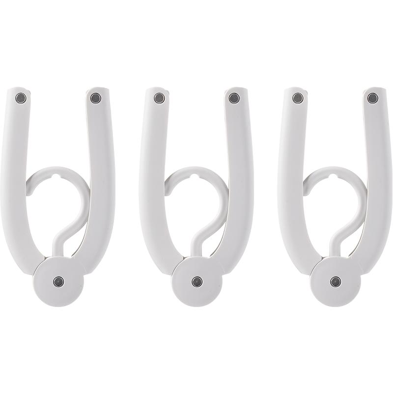 

3PCS Folding Clothes Hanger Portable Travel Clothes Hanger Telescopic Clothes Drying Rack for Travel Household Clothes