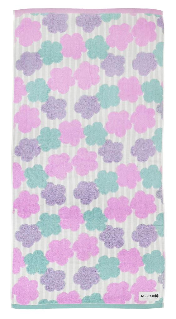 Marushin Bath Cloth Grass Sky Rose Made in Imabari Certified 6165003800 SOU SOU Towel, 60x120cm, Design, Japan, Towel,