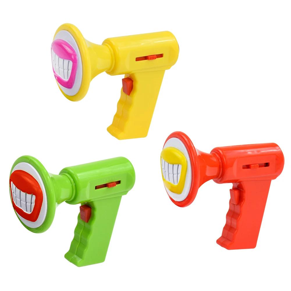 Rollenspiel-Verstärker Streichspielzeug mit 6 verschiedenen Soundeffekten, Kinder-Stimmverzerrer-Lautsprecher, Mini-Handheld-Stimmverzerrer