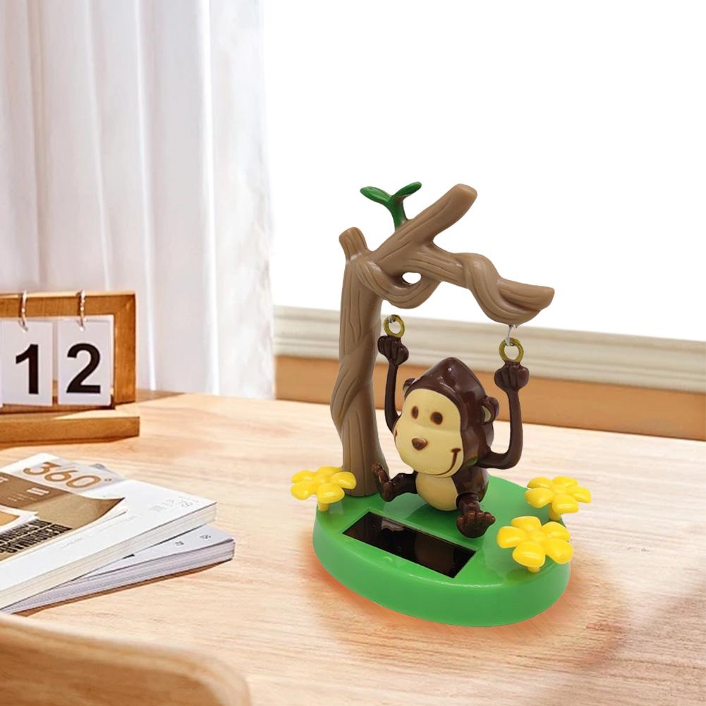 

Solar Dancing Monkey Toy Solar Powered Swing Monkey Cartoon Car Dashboard Bobblehead for Car Interior Decoration