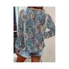 Women'S Bohemian Print V-Neck Long Sleeve Casual Blouses Shirts 1-Mixed Colors XL