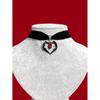 Jun An Gothic Retro Velvet Black Heart Necklace for Halloween