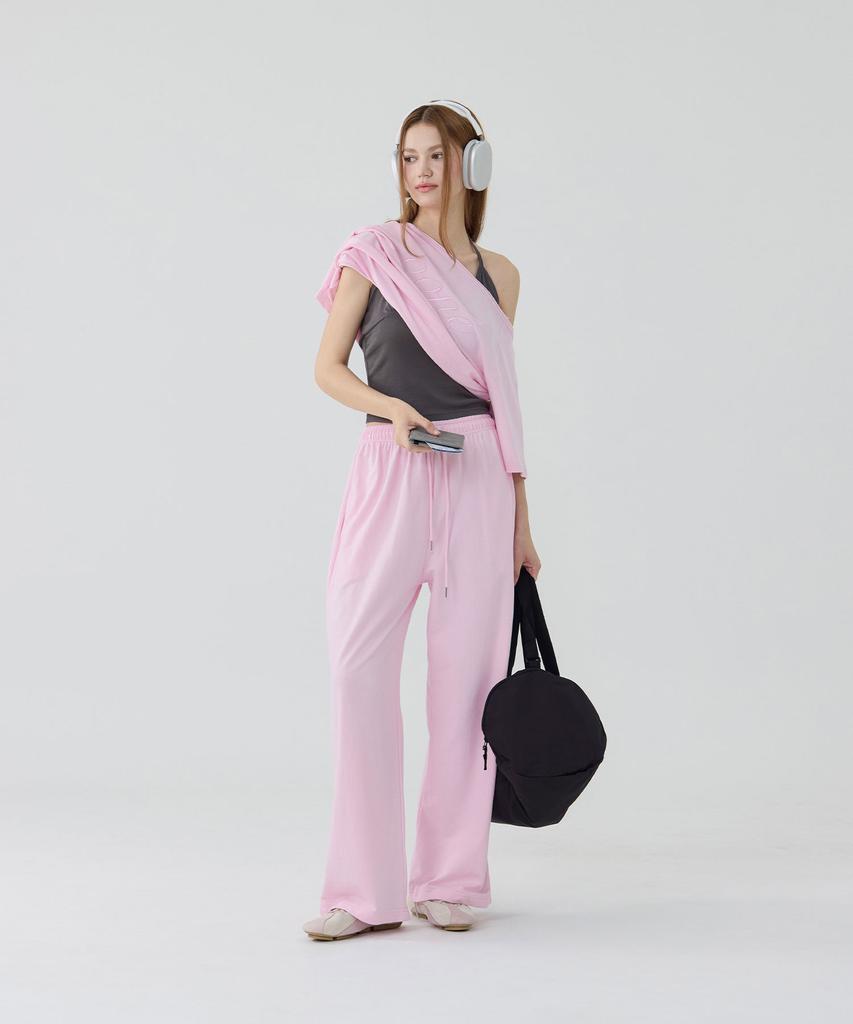 Une Light Cotton Wide Sweatpants_Baby Pink