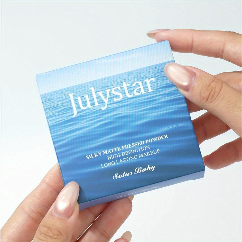 JULYSTAR Matte Face Setting Powder Oil-control Lightweight Radiant Foundation Pressed Powder Face Full Coverage Makeup Cosmetic