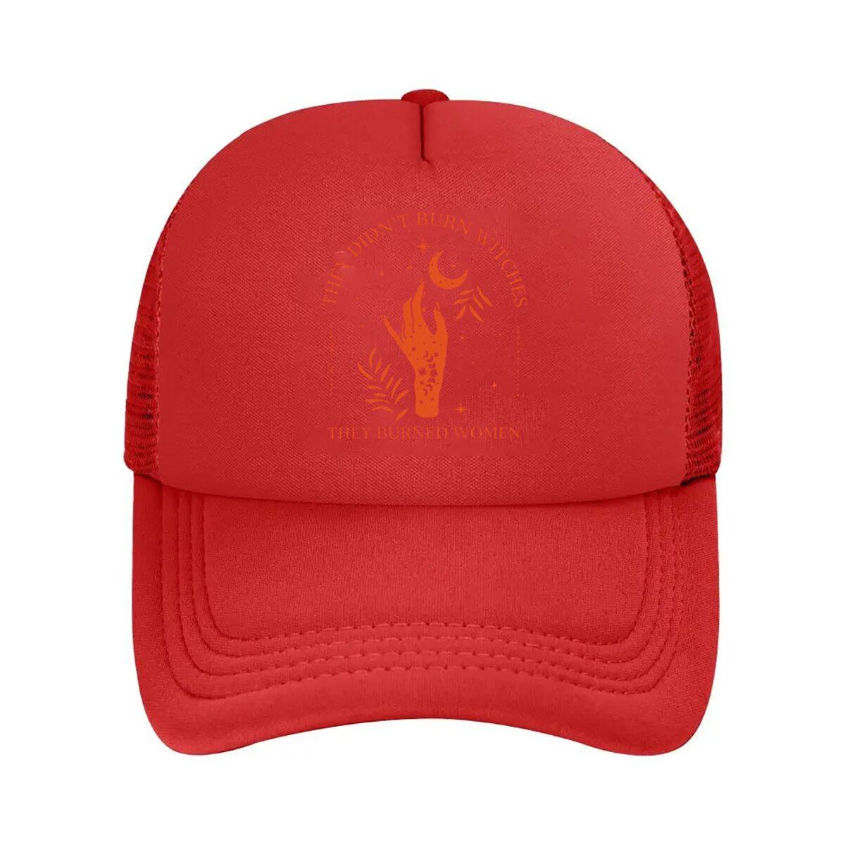 Vintage Witchy Feminist Graphic Mesh Baseball Cap Hip Hop Adjustable