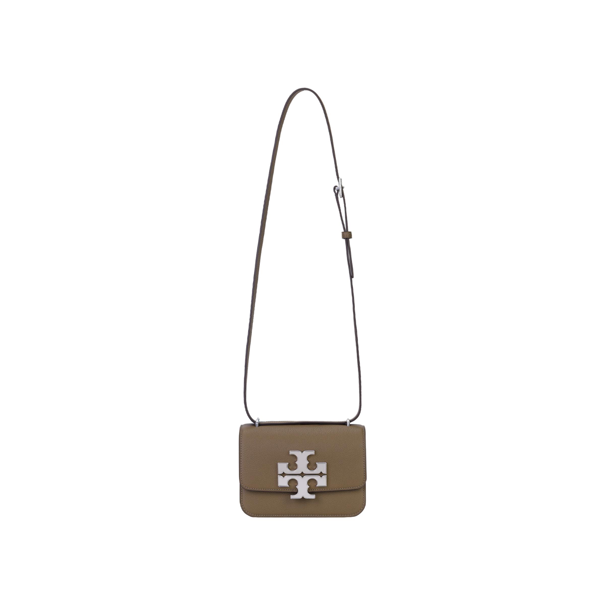 Tory Burch Women's Gray Eleanor Solid Double T Logo Flap Crossbody Envelope Bag Bags Mushroom- 155671-250