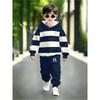 Jongens Mode Casual Geruite Broek Set Print Hoodie Peuter Sweatshirt Comfortabele Leuke Kinder Outfit 2 Delig