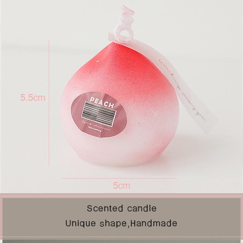 Peach scented candle ins fragrance wedding souvenir creative gift simulation fruit cute modeling wax