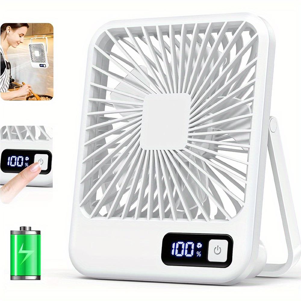 

Rechargeable Table Fan with a 1800Mah Battery, Featuring a 180° Foldable Design And Power Display. This Ultra-Quiet Desktop Fan Is Ideal for Home белый