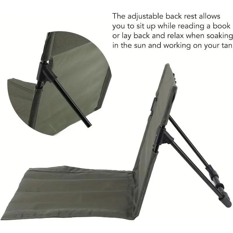 Ultra-lightweight Folding Chair, Adjustable, Ideal for Camping, Beach, Fishing and Road Trips - Sturdy Aluminum Frame