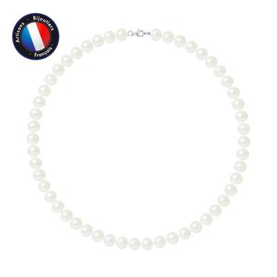 Necklace - - AAA+ Freshwater Cultured Pearl - Natural White - 925 Silver - 42 Cm