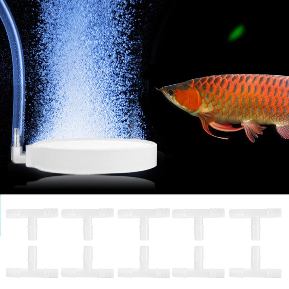 10PCS ABS Aquarium Tee Connector 3 Way Tubing Volume Air Flow Control Valve Fish Tank Oxygen Pump Accessories