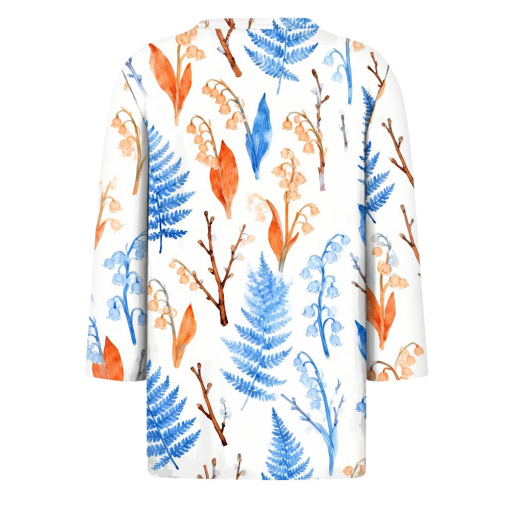 Women's V-Neck Floral Pattern T-Shirt