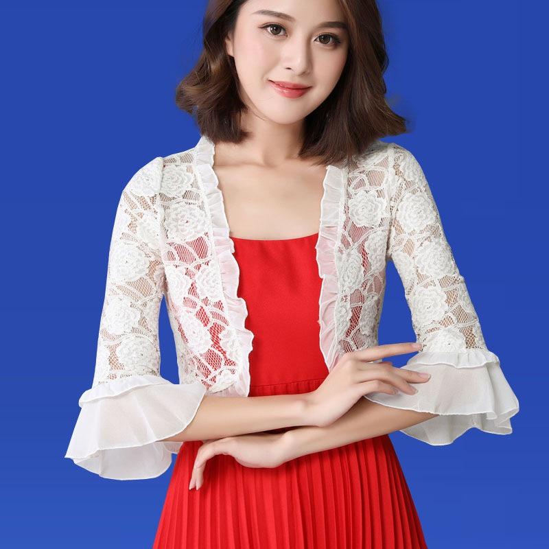 Bolero Cardigan in Pizzo Slim Fit – Protezione Solare Estiva da Donna Design Traforato