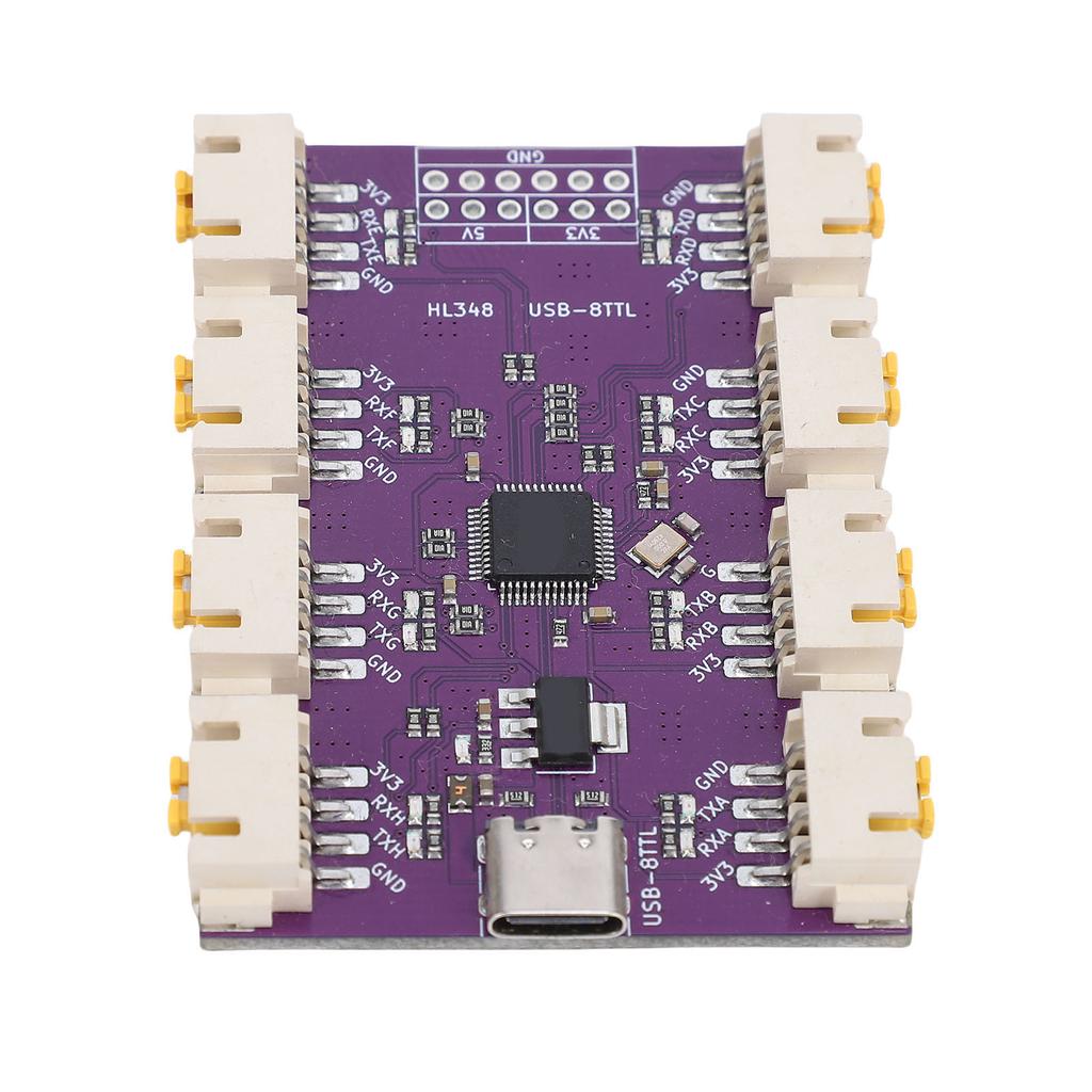 USB to 8 Channels TTL Serial Module 6Mbps High Speed CH348 Chip USB Type C to TTL Serial Converter Adapter