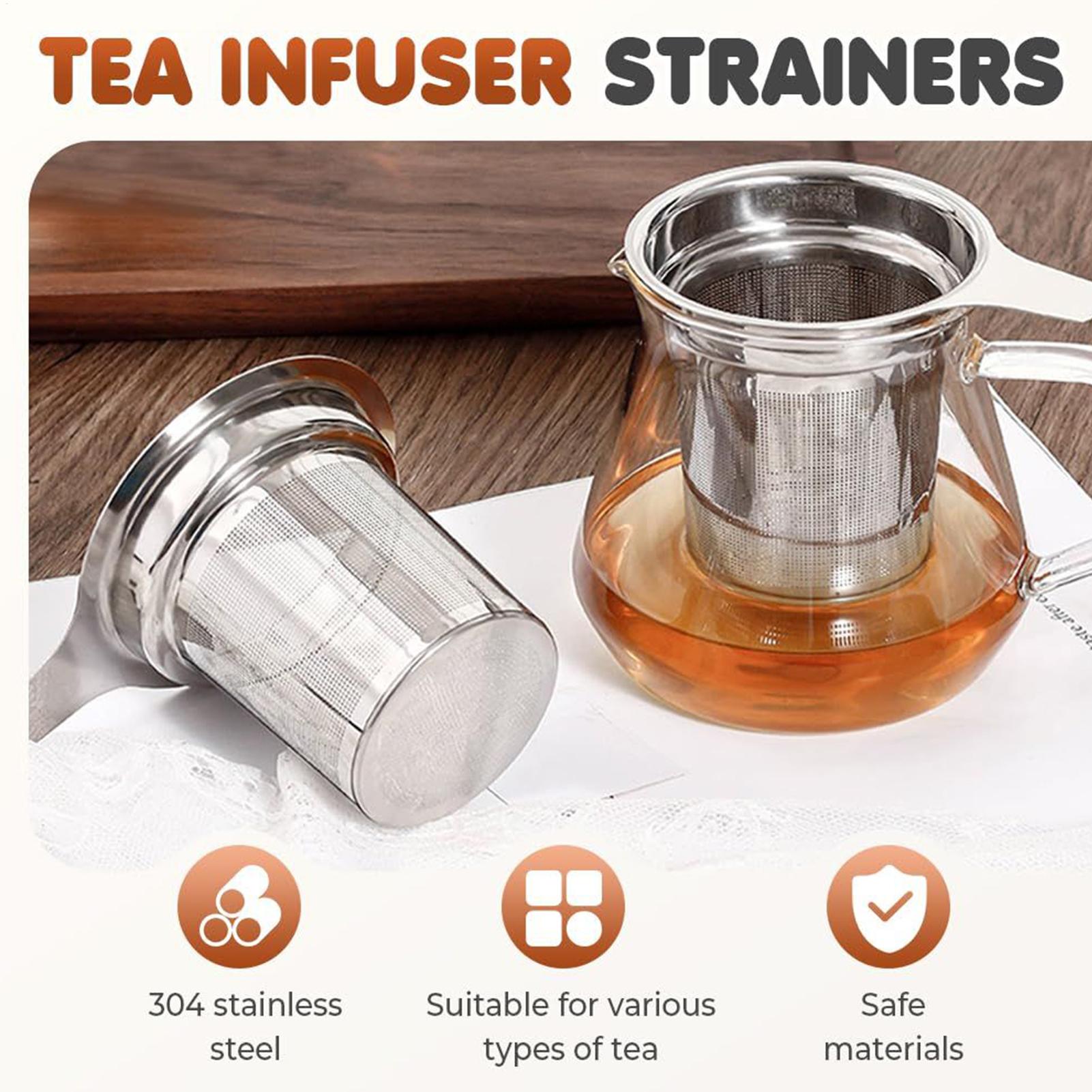 

Tea Filter Stainless Steel Coffee Mesh Ultra-fine Strainer With Anti-Scald Handle For Loose Tea Coffee Home Car Camping Party China Mainland