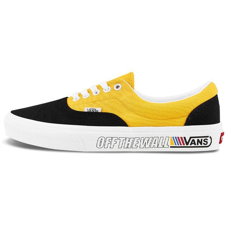 Vans Era Retro Casual Skate Shoes Unisex Black Yellow Splicing 'Black Yellow' VN0A4U39264