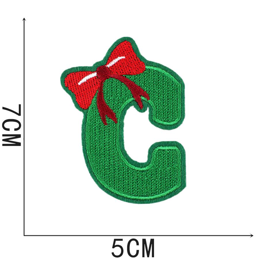 New Christmas Letter Embroidery Cloth Sticker Christmas Tree Towel Embroidery Patch Sticker Snowman Snowflake Computer Embroidery Chapter Boy