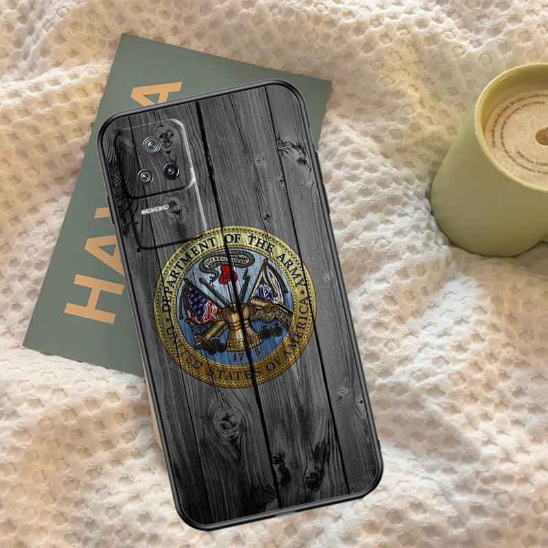 U.S Army Flag Case For Xiaomi 14T 11T 12T 13T Pro 13 14 15 Ultra POCO X7 Pro X3 X5 X6 M6 F5 F6 Pro Cover
