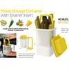 Reusable Pickle Jars - BPA Free Pickles Container with Strainer for Mess-Free Storage of Condiment Food-Easy To Open Lid Design