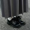 Cowhide version~ Genuine leather commuting small leather shoes for women's spring and autumn new versatile thick-heeled single shoes with thick soles