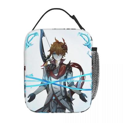 Tartaglia Childe Produkt Isolierte Lunchtasche Schule Genshin Impact Lebensmittelbox Tragbar Mode Kühler Thermische Lunchbox