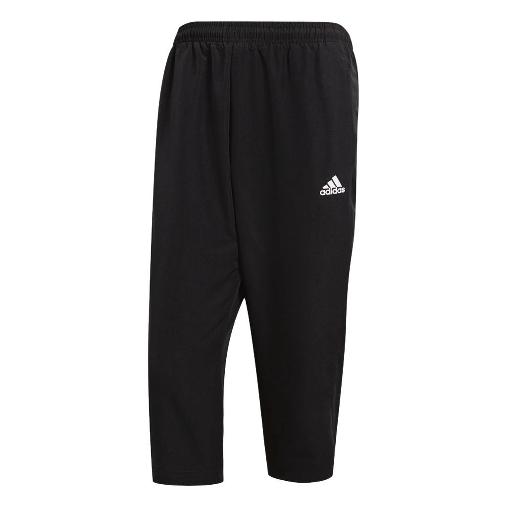 Adidas Lifestyle Leisure Series Sports Series Knitted Elastic Letter Seven-Point Sports Shorts Men Shorts Black BK7386