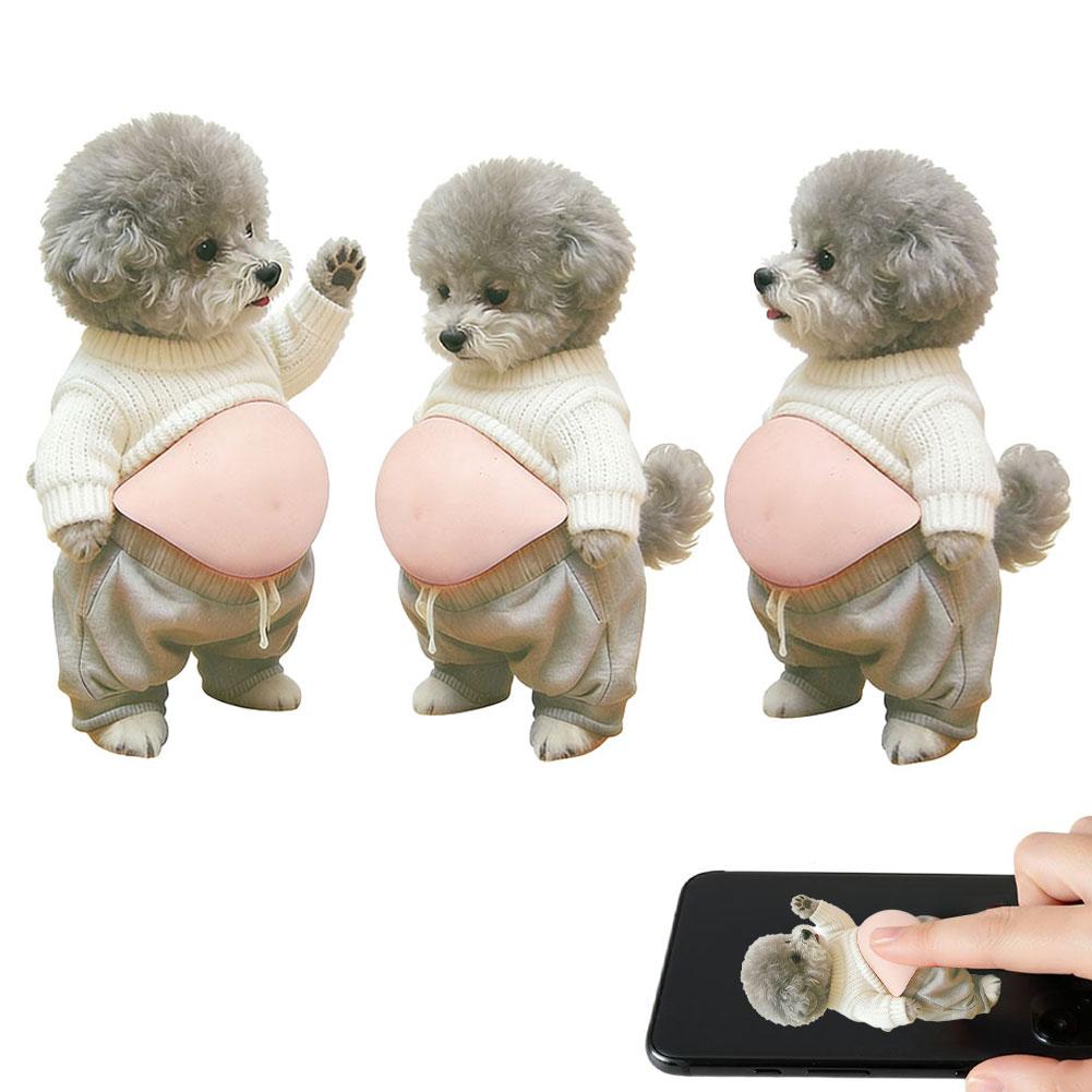 

3pcs 3D Soft Toy Stress Relief Multi-functional Home Guardian Wall Bump Proof Self-Adhesive Squeezable Cute Dog