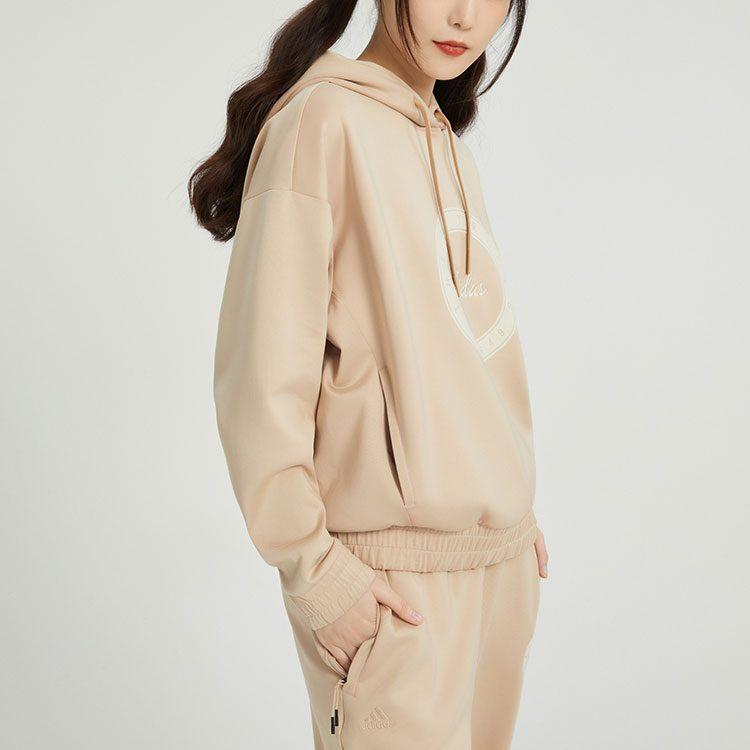adidas Sweatshirts Women's Khaki Hooded Moderate Regular IB2756