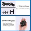 105PCS Automotive Vacuum Connector Assortment, 1/8" 3/16" 1/4" 5/16" 3/8" Vacuum Connector, Automotive Vacuum Tubing Connector, Vacuum Tee Connector,