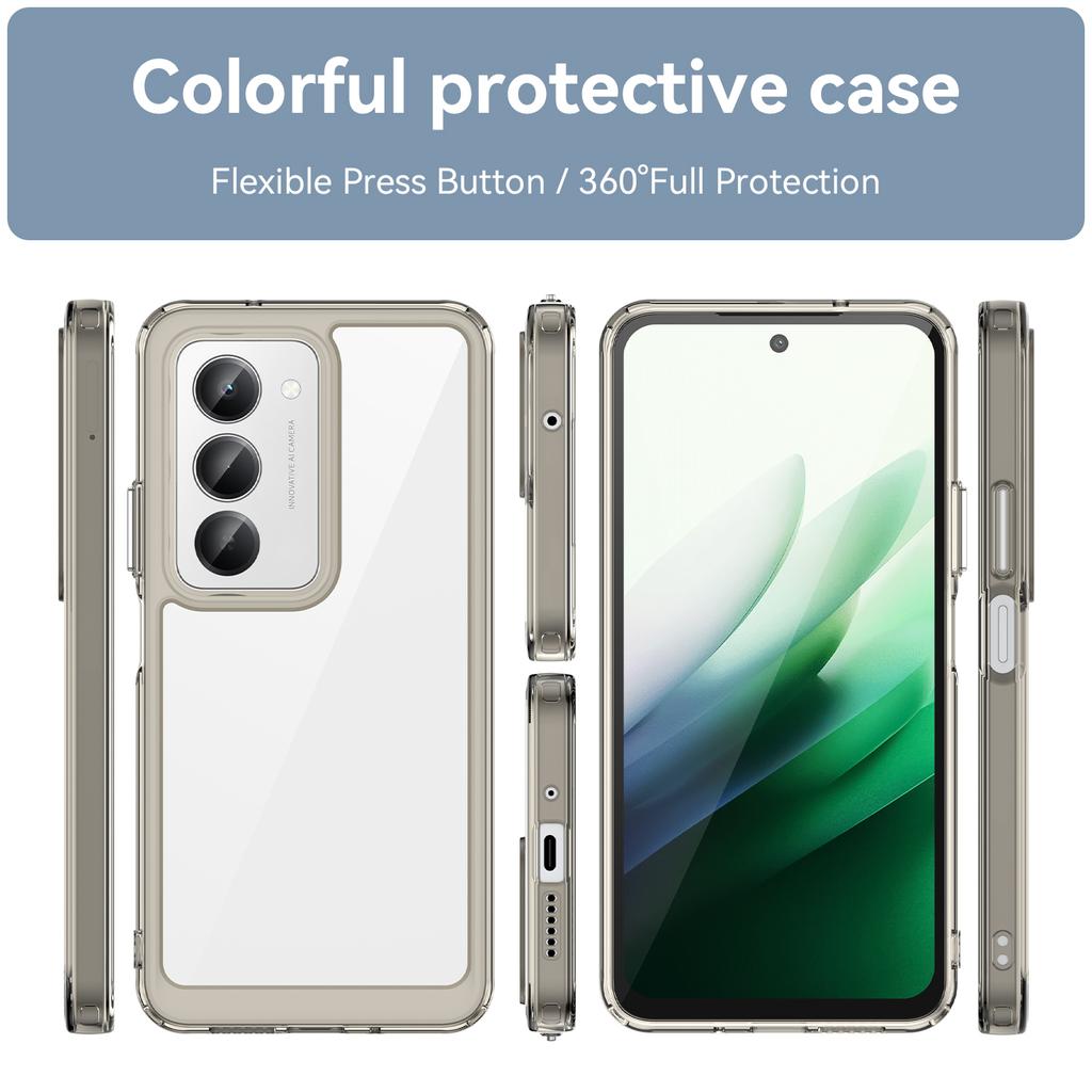 För Xiaomi Redmi 15 5G (Global) (169 mm) Telefonskal WANLONFENG XC-serien TPU Akrylskydd med Härdat Glas (Stort linshål)