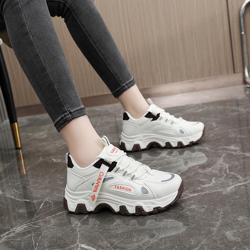 Q new dad shoes increase in height in spring and summer, breathable thick-soled mesh students