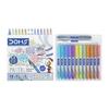 Doms Pastel Brush Pens 14 Shades Water Based Calligraphy & Art Brush Pen Set with Blender for Drawing Doodling for Students Set