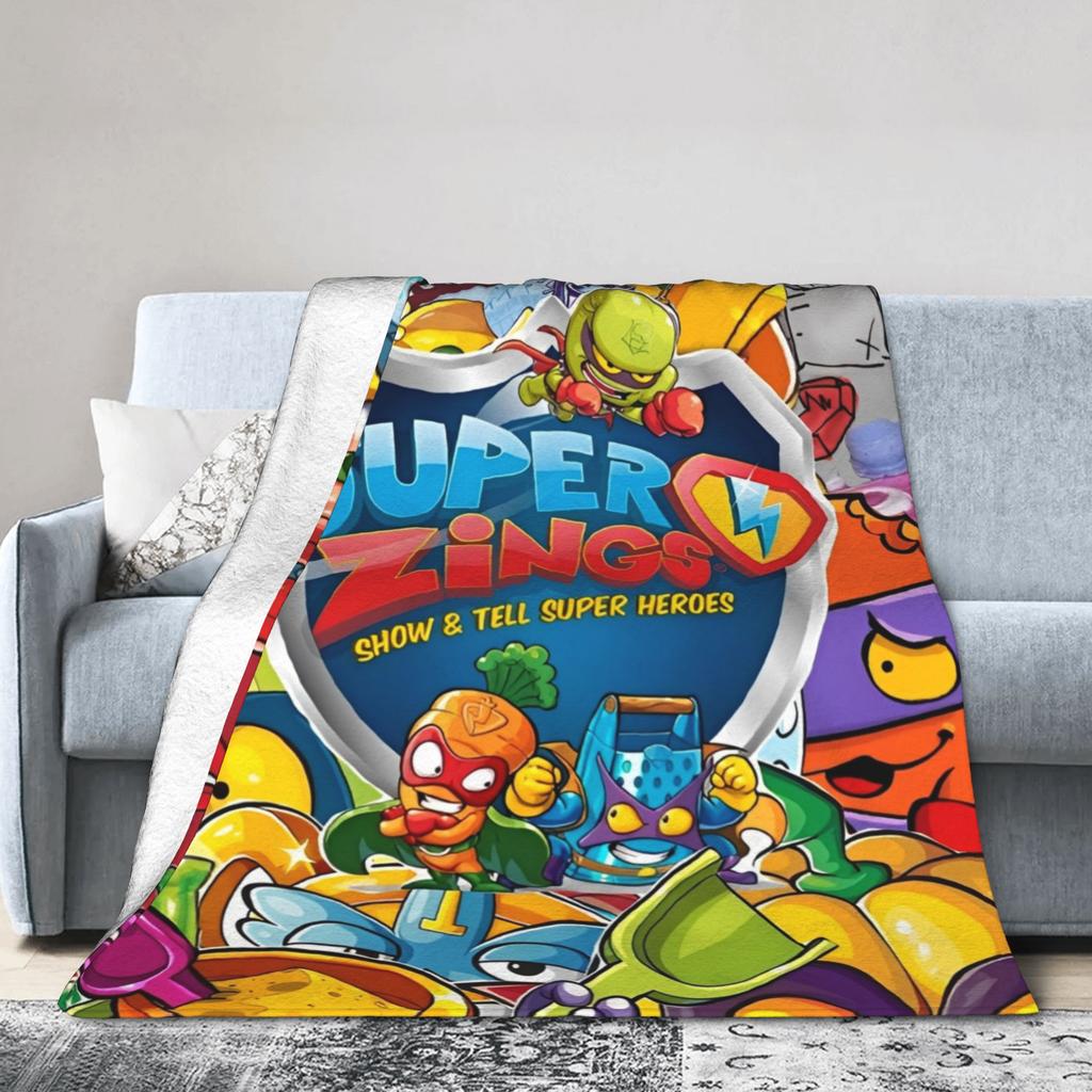 Super Zings Printed Blanket For Men Women Super Soft Cozy Funny Superzings Throw Blanket for Living Room 50x60 Inches Multi-size