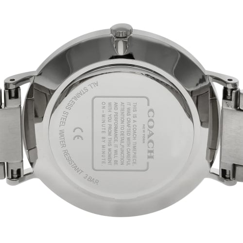 Coach Charles Navy Dial Stainless Steel Quartz 41mm Watch 14602429 Men's Silver