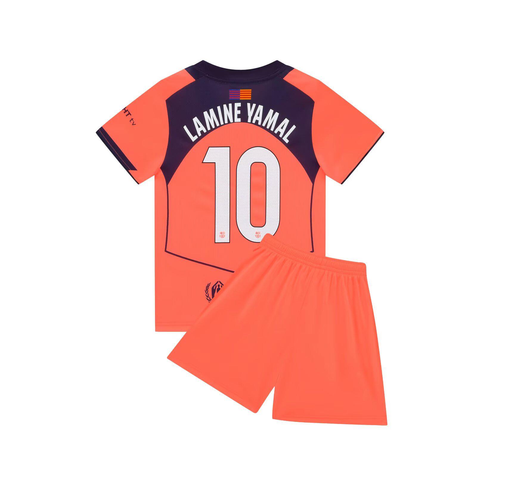 

Барса Гостевая Оранжевая Нет. 10 футбольных комплектов, размеры 14-3XL 120