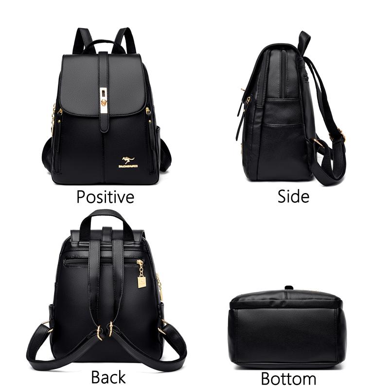 Damen Rucksäcke mit großer Kapazität Geldbörsen Hochwertiges Leder Damen Vintage Tasche Schultaschen Reisetasche Damen Rucksack KTY