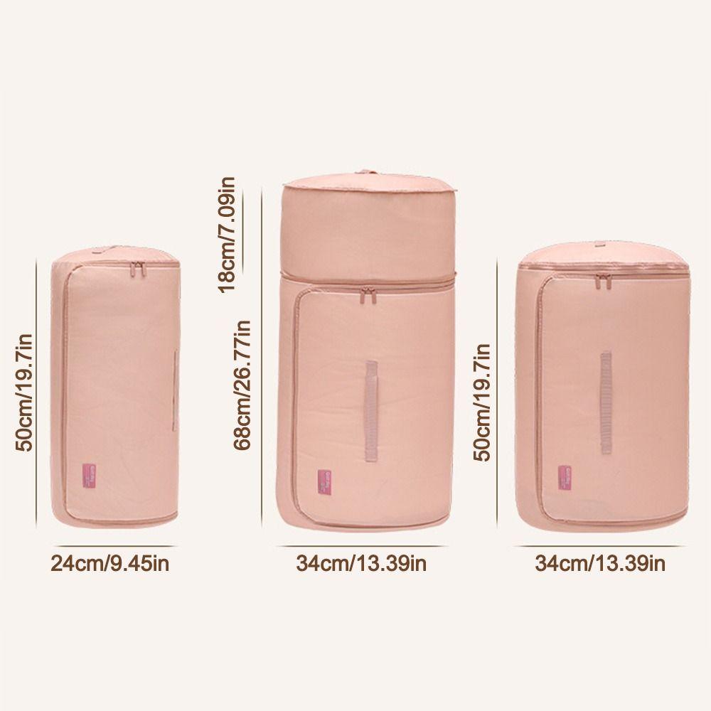 Self-Compressing Quilt Storage Bag Cylinder Dustproof Clothing Storage Bags Dustproof Organizer for Clothes Blankets&Quilts