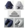 Travel Pillow Cotton U-Shape Head Rest Neck Pillow with Hood for Airplane Car Office