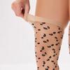 Popular Leopard Stockings Sexy Underwear Black sheer Silky Hosiery Summer See Through Socks Thigh High Stockings medias