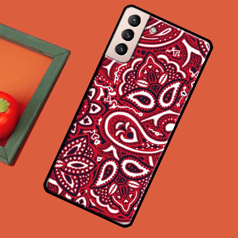 

Red Bandana Paisley Phone Case For Samsung Galaxy S23 S20 FE S21 Ultra Note 10 S9 S10 Plus Note 20 S22 Ultra Cover Galaxy S20 FE