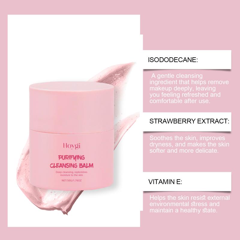 Deep Cleansing Strawberry Balm Oil Based Makeup Remover Purifying Formula Skincare Routine For Home Use