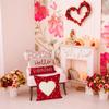Valentine's Day Couple Love Sofa Pillow Cover Home Decoration Pillow Cover Linen Printed Cushion Cover