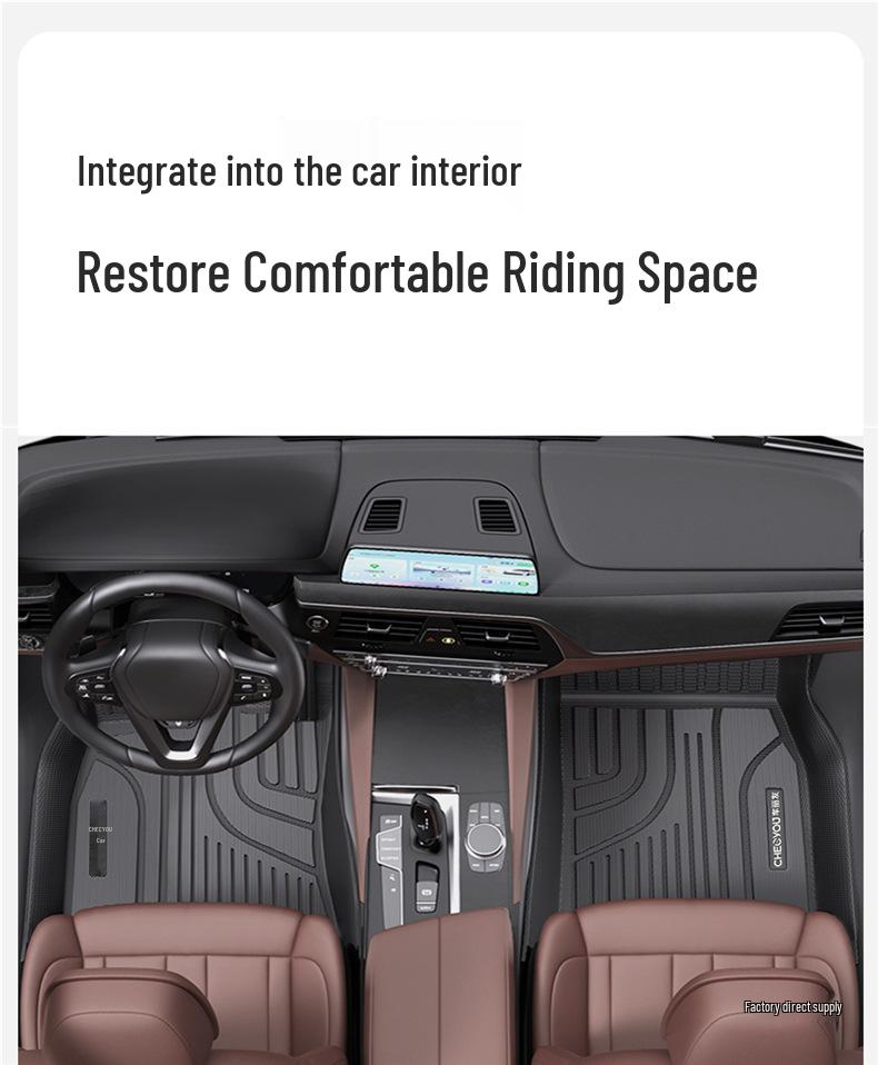 Full Coverage TPE Car Floor Mats for A4L, Magotan, Q5L, Passat, Camry, Accord, A6, and Tiguan L