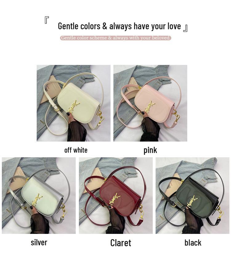 Retro Minimalistisk Texturerad Dam Lyxhandväska - Casual Axel- och Crossbodyväska