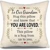 Daughter Hug This Pillow and Know That You Are Loved This Pillow Is A Hug from Me To You Throw Pillow Covers for Daughter from Mom Dad Birthday Gift