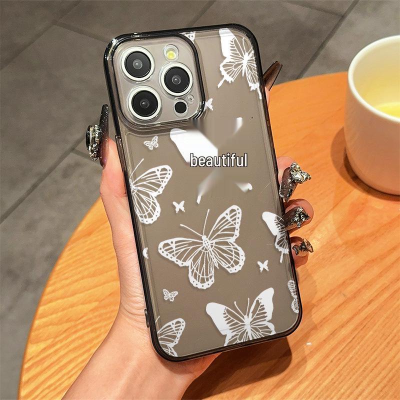 

High-End Translucent Black Drop-Proof Soft Case for Apple 13, 14, 15, 16, 17 Pro Max & XR iPhone 14