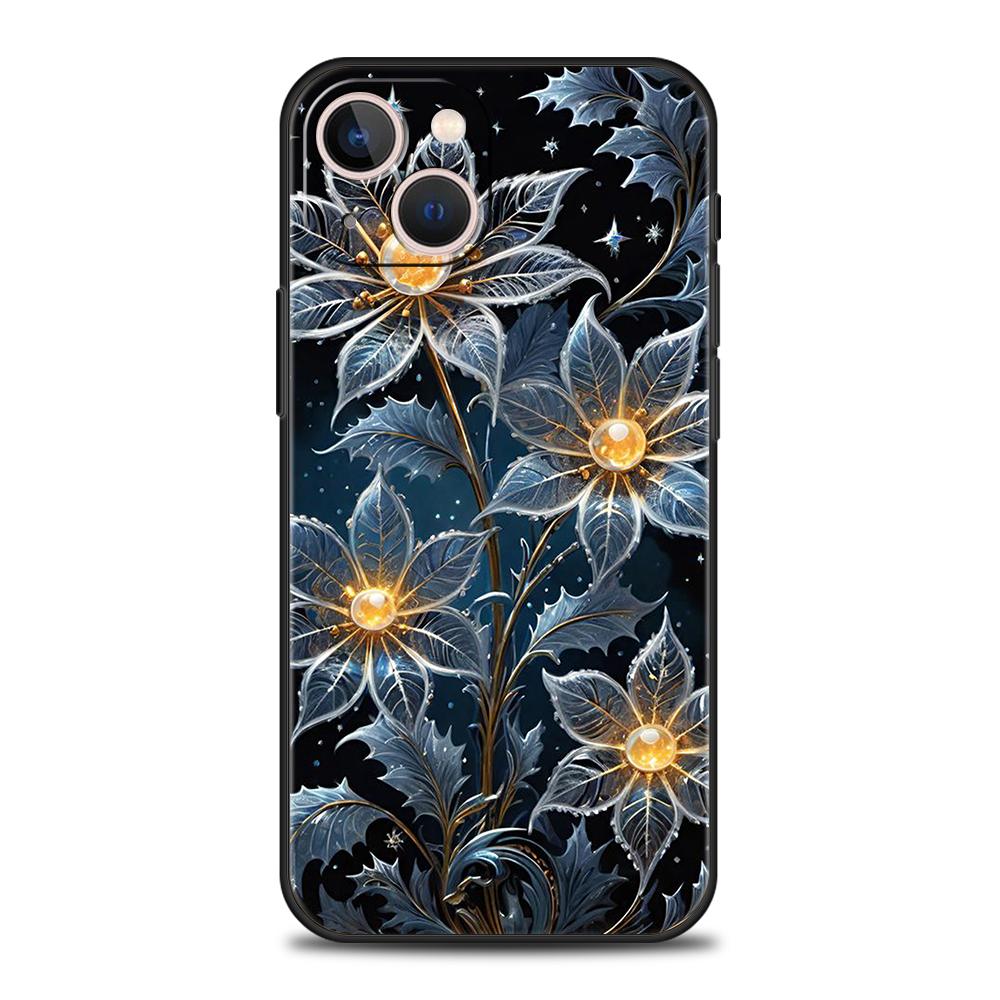 Flower Phone Case for iPhone 16 15 14 13 12 Pro Max 11 Pro Max 7 8 Plus XS XR Shockproof Silicone Soft Shell Fundas Capas Bags