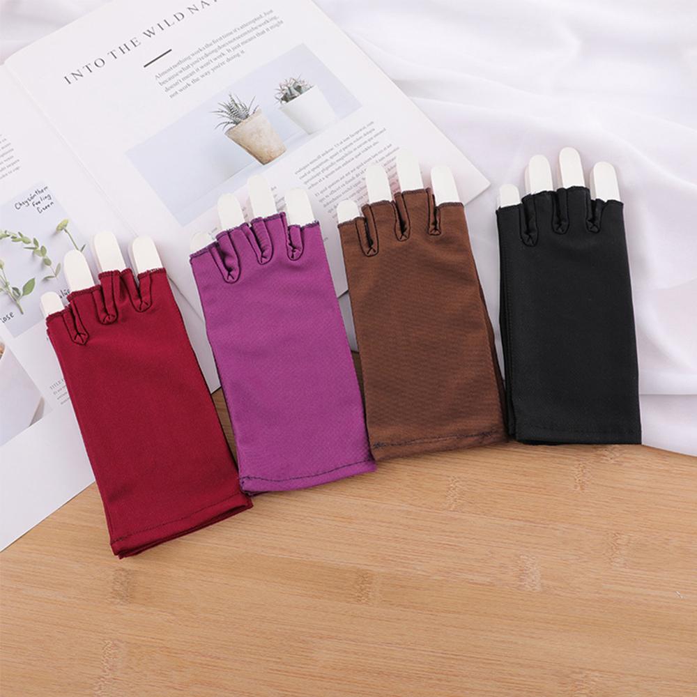 Protector Sunscreen Stretch Breathable Elastic Half Finger gloves Mittens Anti-UV Driving Gloves